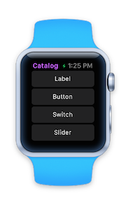 Interface du sélecteur Apple Watch