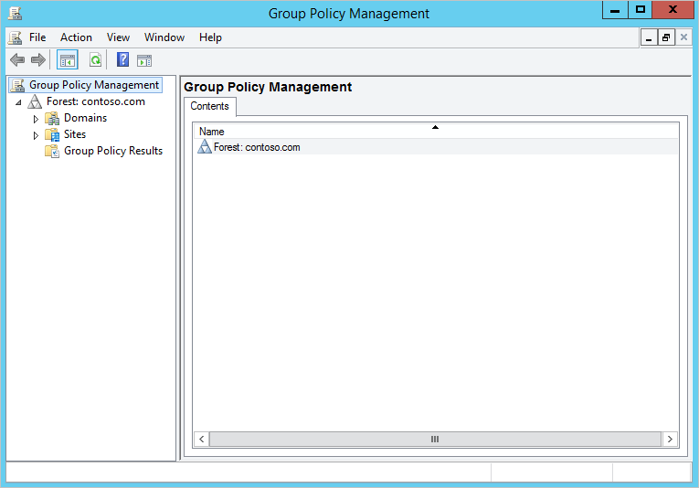 The Group Policy Management Console opens ready to edit group policy objects