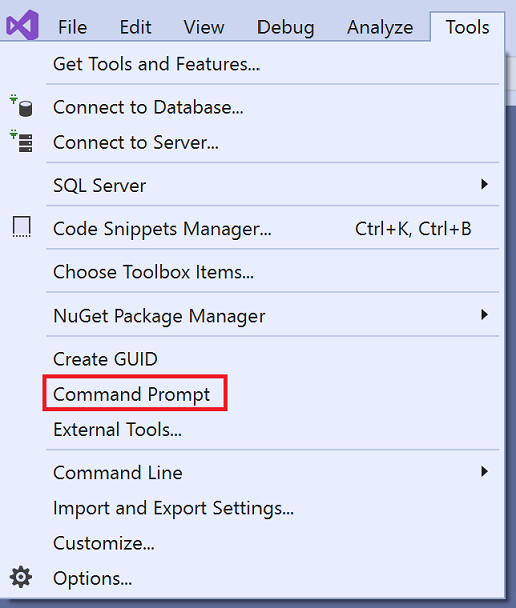 Tools как запустить. Developer Command prompt. Developer Command prompt for Visual Studio. Visual Studio Command prompt как запустить. Tools->Visual Studio Command prompt.
