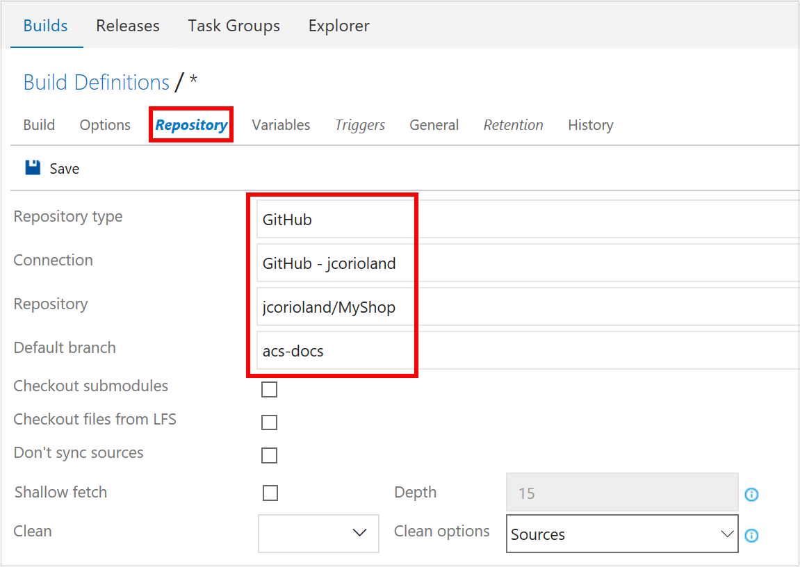 Azure DevOps Services – Adattár konfigurációjának összeállítása