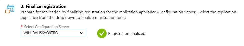 A regisztráció véglegesítését bemutató képernyőkép.