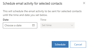 Válassza ki az e-mail elküldésének dátumát és időpontját.
