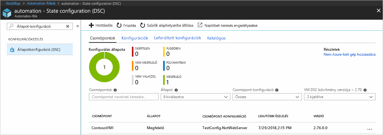 Screenshot of the State configuration panel in the Azure portal.