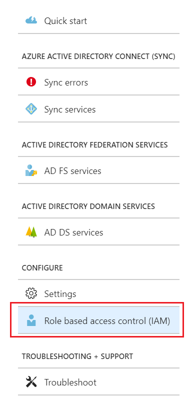 Screenshot of Microsoft Entra Connect Health resource sidebar. Add the users you need.