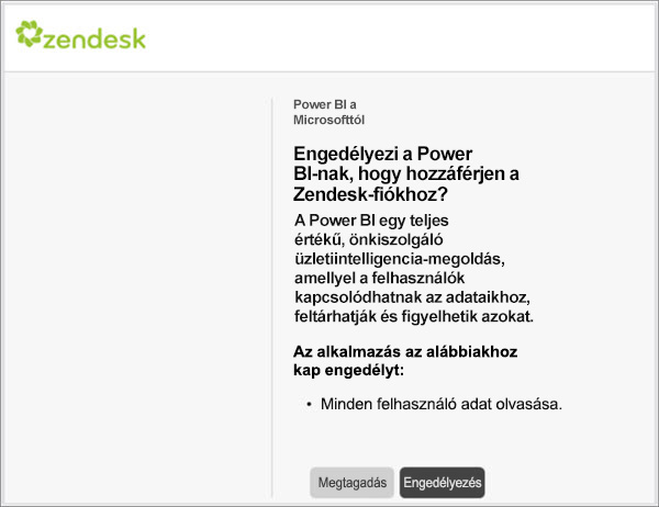 Screenshot of Zendesk allow access dialog.
