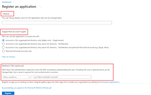 képernyőkép egy alkalmazásoldal regisztrálásáról.