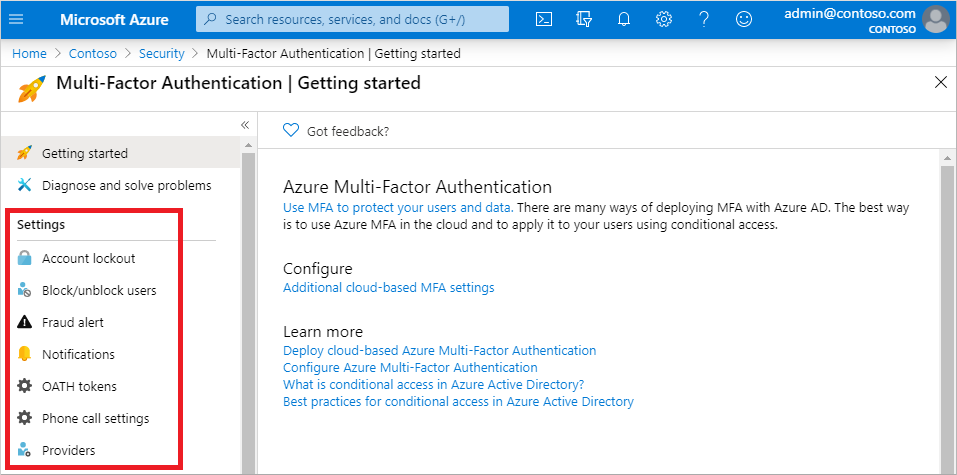 Pengaturan autentikasi multifaktor Microsoft Entra