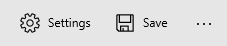CommandBar with labels to the right of icons