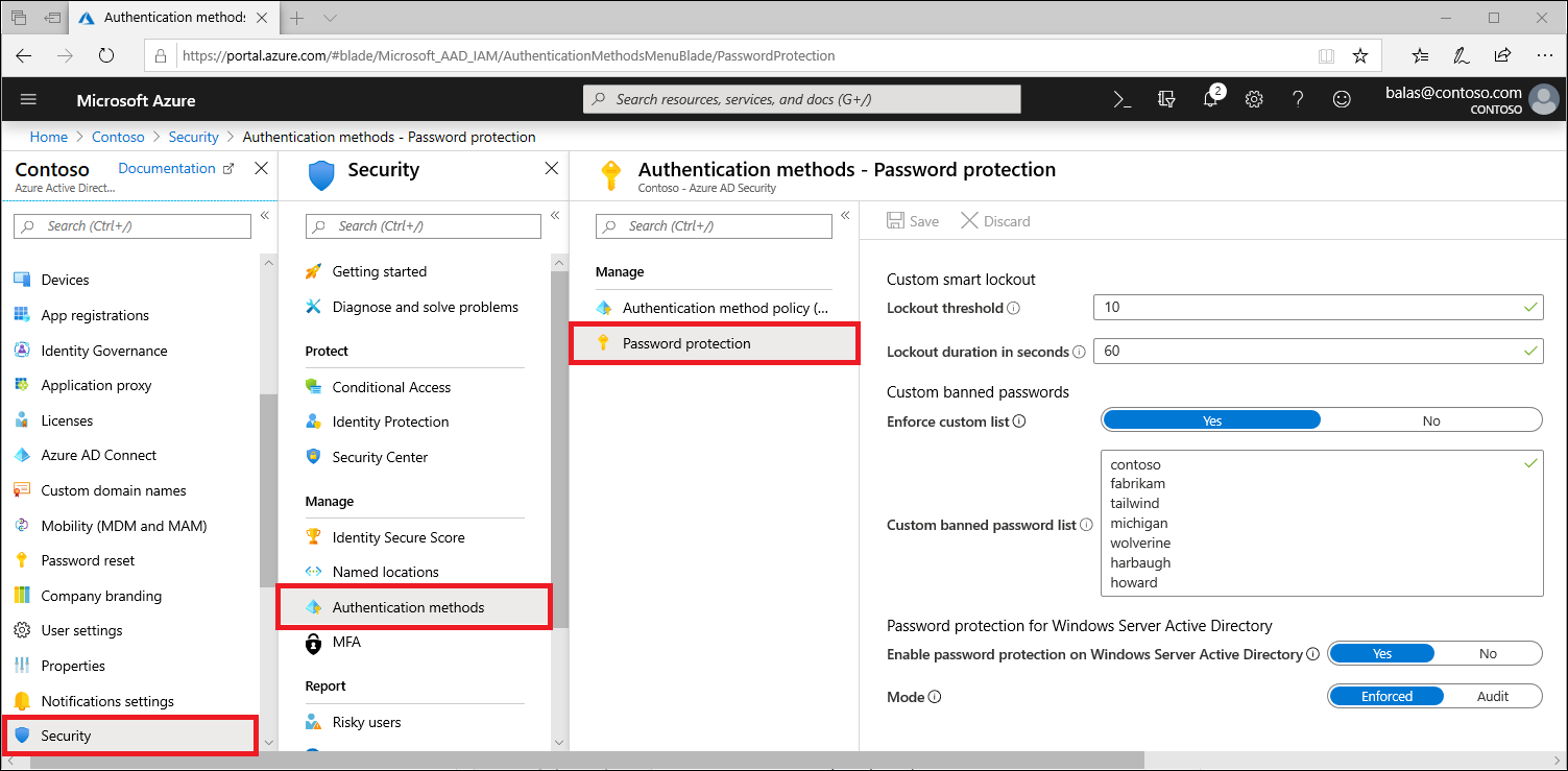 Customize the Azure AD smart lockout policy in the Azure portal