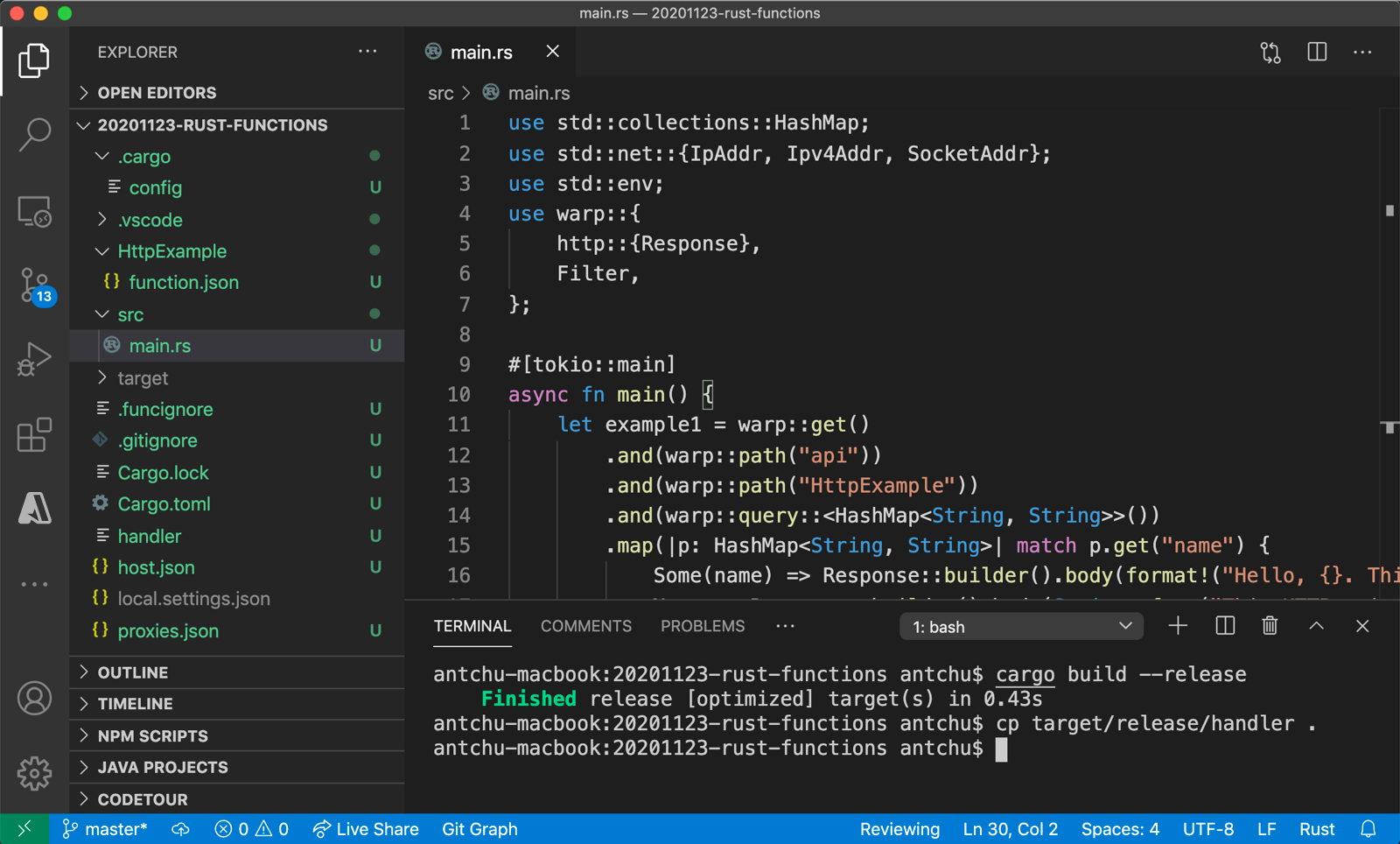 Visual Studio Code - Membuat Go pengelola kustom