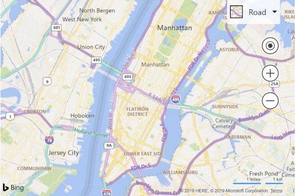 Bing Maps map