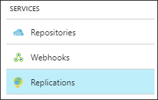 Replikasi di UI registri kontainer portal Microsoft Azure