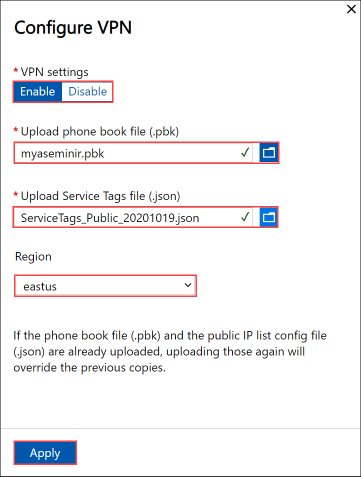 Konfigurasikan antarmuka pengguna lokal VPN 2