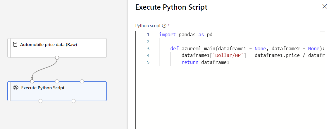 Execute Python pipeline