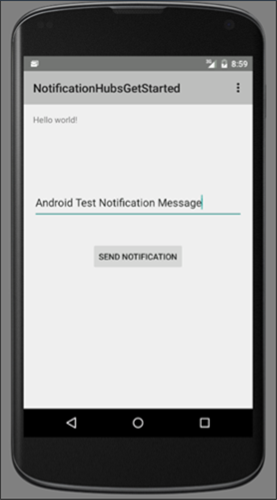 Testing on Android - sending a message