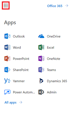 Microsoft 365 peluncur aplikasi panel.