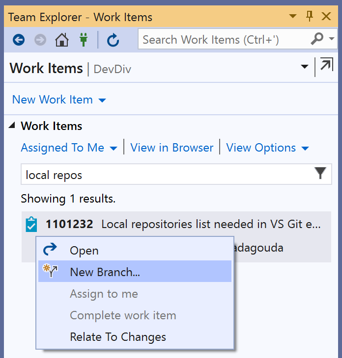 New Azure Devops Work Item Experience In Visual Studio