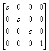 equation of a matrix for uniform scaling