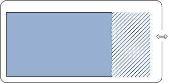 ilustrasi memperlihatkan bagaimana wilayah pembaruan berubah saat jendela diubah ukurannya