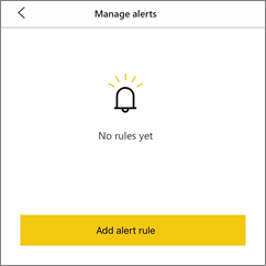 Screenshot of the alert rule, showing no alerts set.