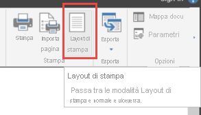 Screenshot of selecting Print Layout.