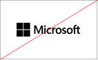A screenshot of an unauthorized Microsoft grey logo