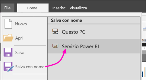 Screenshot showing the Publish option under the File menu.