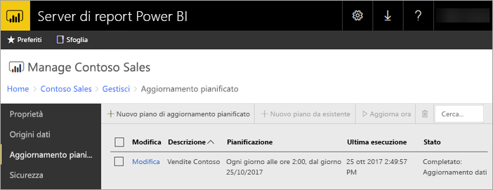 Scheduled refresh within Power BI Report Server