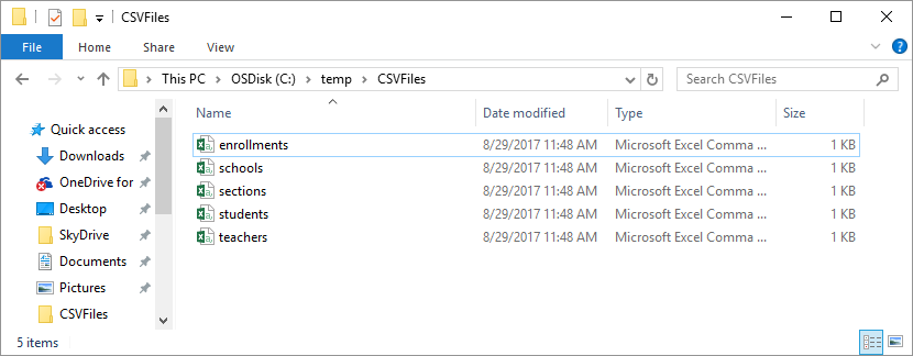Formato di file CSV