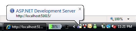 Screenshot della pagina Del server Web A P dot NET.