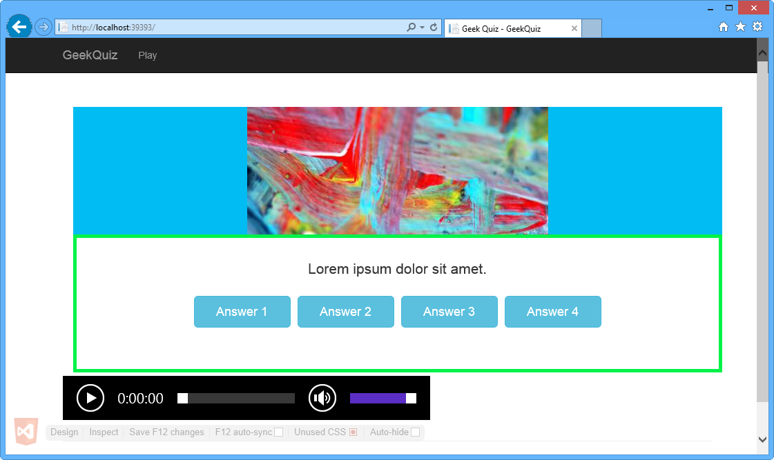 Lettore audio in Internet Explorer Audio