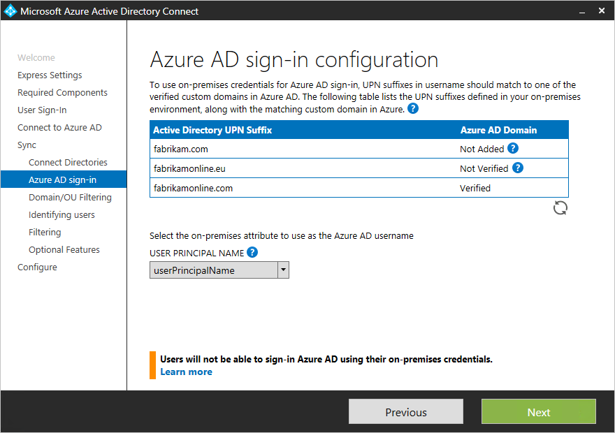 Azure AD sign-in page