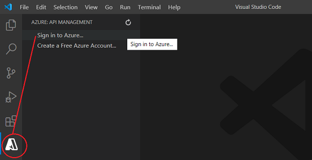 Accedere ad Azure dall'estensione di Gestione API per VS Code