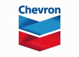 Logo of Chevron. The name Chevron appears above two vertically stacked chevrons that point downward. The top one is blue, and the lower one is red.