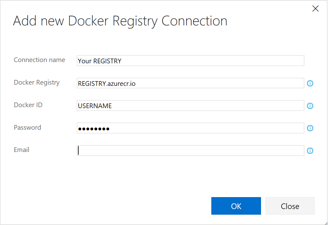 Azure DevOps Services - Registro Docker