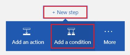 Screenshot che mostra l'opzione Aggiungi una condizione.