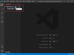 Screenshot che mostra come creare una cartella in VS Code.