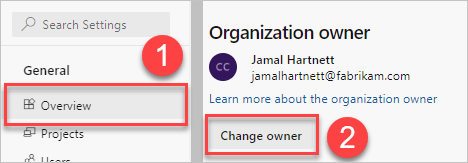Change the organization owner