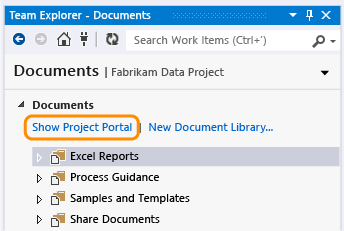 Show Project Portal link on Documents page