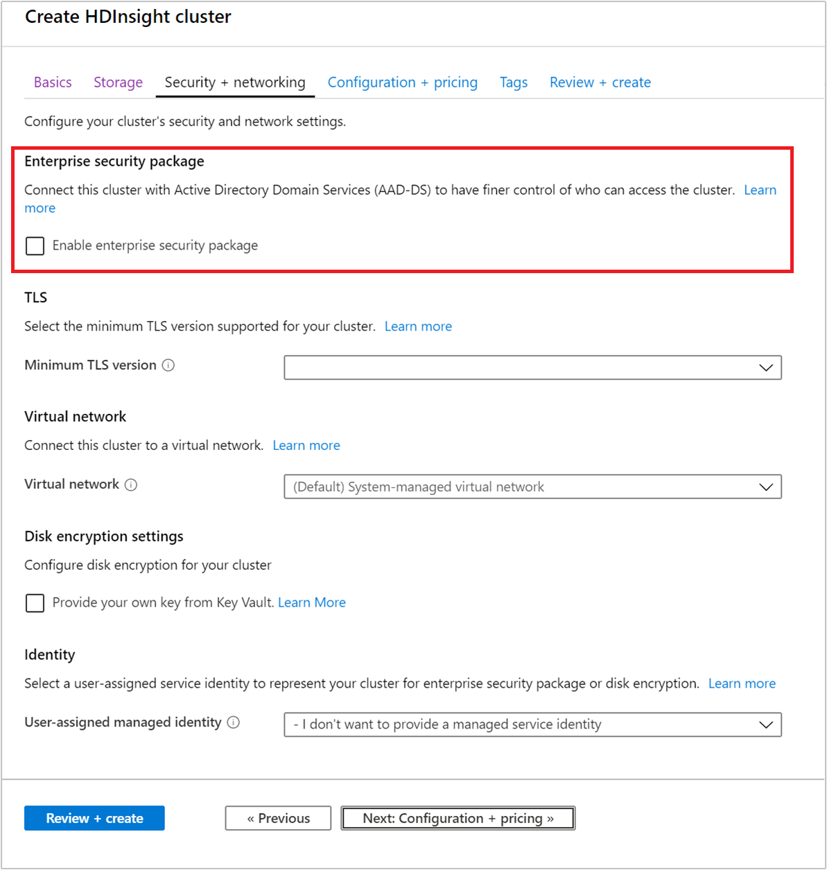 Domain validation for Azure HDInsight Enterprise Security Package