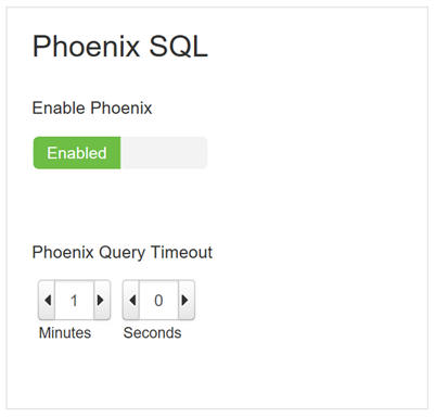 Ambari Phoenix SQL configuration section.