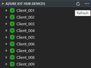 Refresh IoT Hub device list