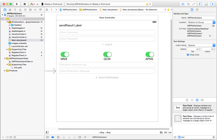 Modifica storyboard in Xcode Interface Builder