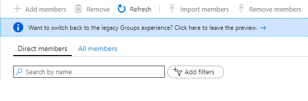 Screenshot di come aggiungere l'istanza gestita del catalogo al gruppo.