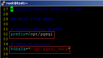 Screenshot che mostra il prefisso di installazione e la directory dati.