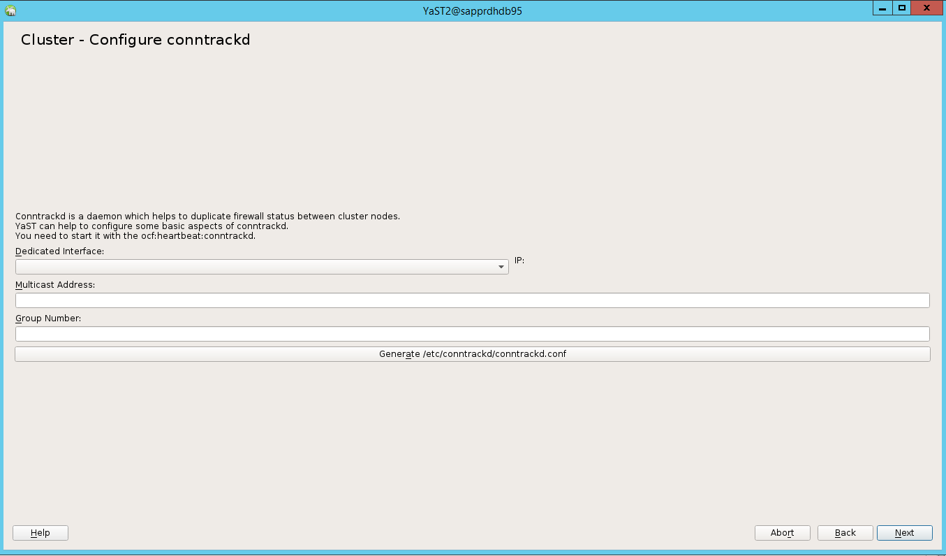 Screenshot che mostra una finestra di dialogo Configura cluster con opzioni necessarie per copiare la chiave in tutti i membri del cluster.