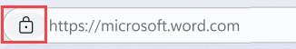 Screenshot di un'icona di blocco aggiuntiva nella barra degli indirizzi del browser.