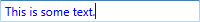 TextBox con CaretBrush impostato su blu.