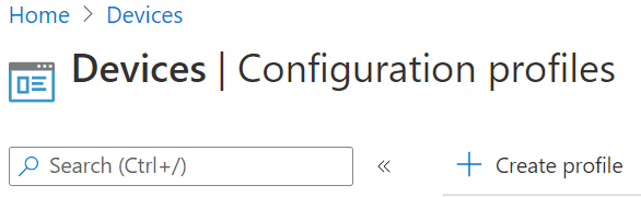 Creare un profilo di configurazione.