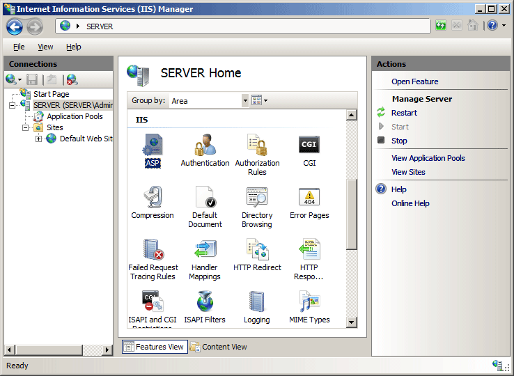 Screenshot che mostra il riquadro Home server. È selezionata una S P.